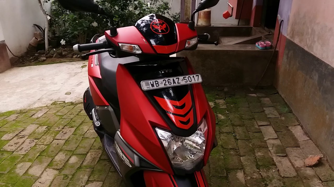 TVS NTORQ 125 Modification || NTORQ Walkaround || Red NTORQ || Seat cover change