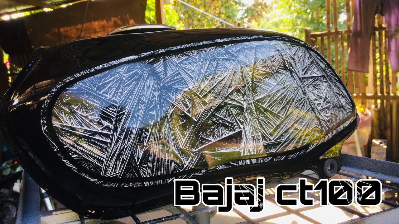 CUSTOM PAINT CRYSTAL EFFECT/ KAWASAKI BAJAJ CT100 gastank