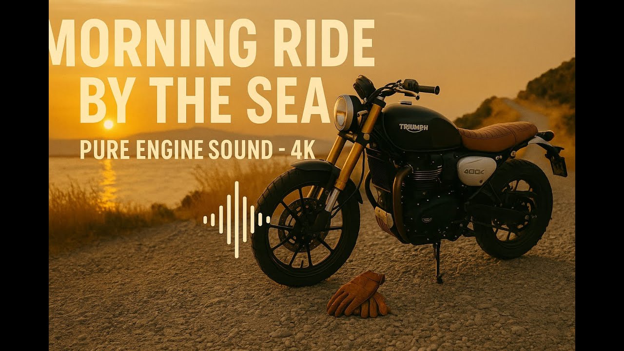 Morning Motorcycle Ride by the Sea | Pure Exhaust & Engine Sound | 4K No Music