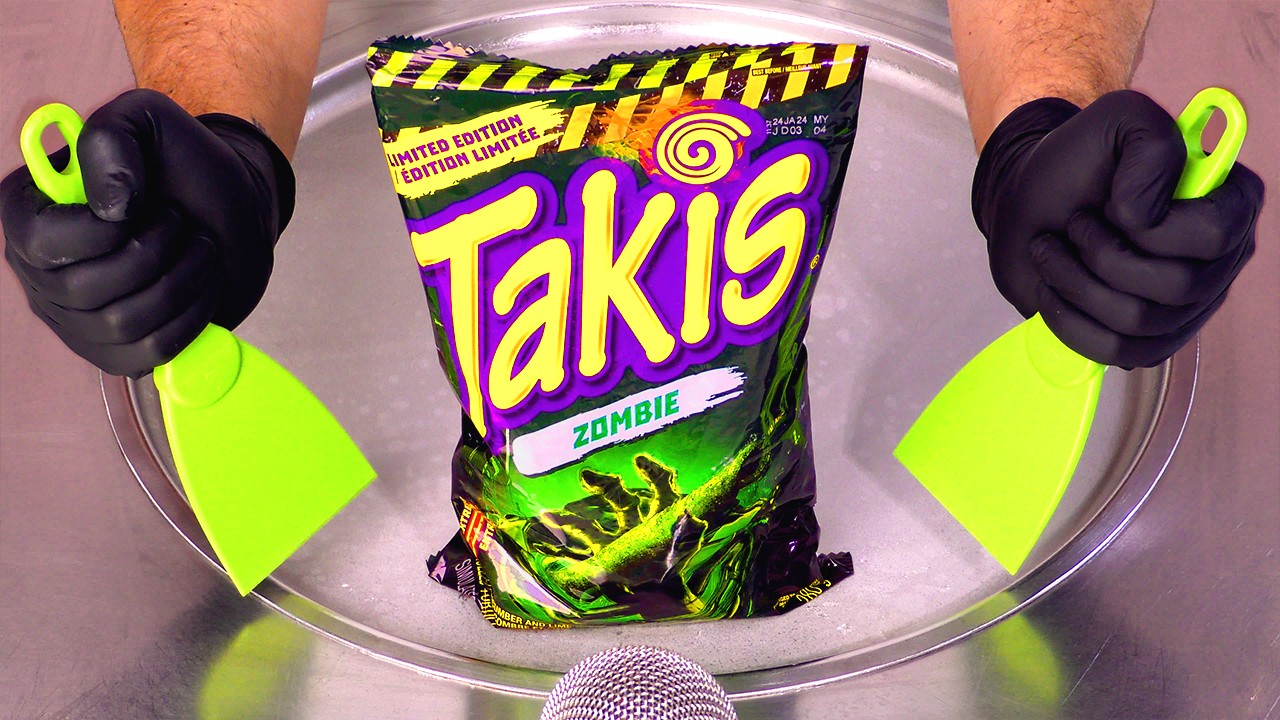 АСМР зеленый Takis Zombie Sensation: -30°C, приятный хруст и вкус!