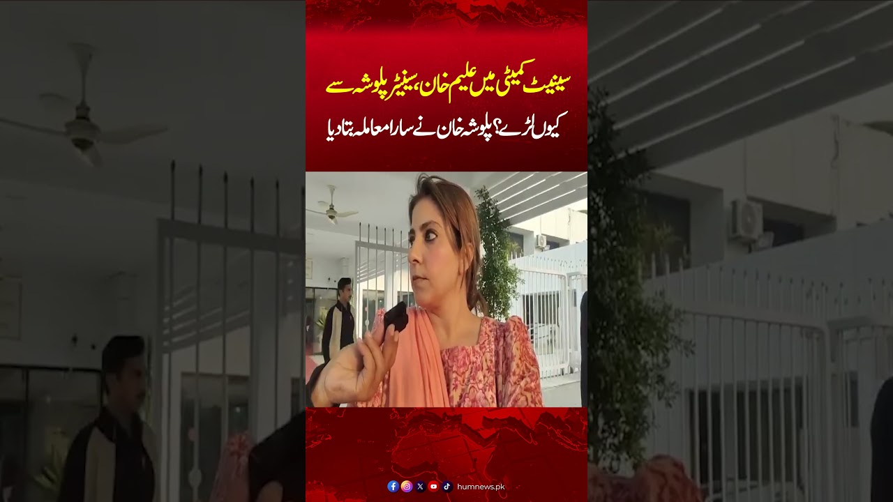 Heavy Fight Between Senator Palwasha & Aleem Khan | Palwasha Khan Explains the Incident | Hum News