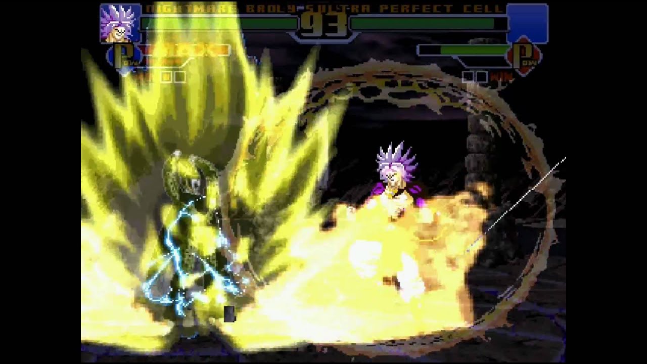 SWG Mugen - Nightmare Broly SSJ4 vs Ultra Perfect Cell (CPU Level 8)