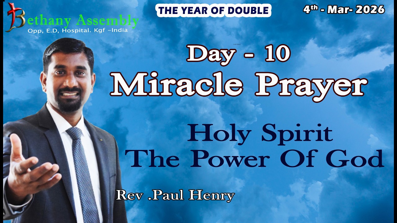 🔴Day -10 Miracle Fasting Prayer With Rev. A. Henry  Rev. Paul Henry.  Bagc-kgf