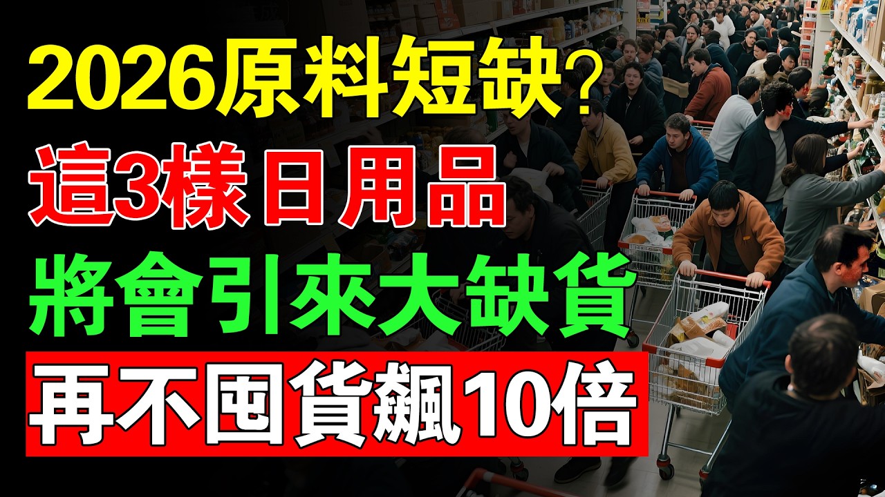 2026原物料危機來了？不只衛生紙，這3樣「每天都要用」的日用品恐大缺貨！趁賣場還沒限購，趕快搬回家