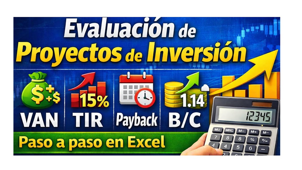 EVALUACIÓN DE PROYECTOS DE INVERSIÓN | VAN, TIR, PERIODO DE RECUPERACIÓN Y B/C
