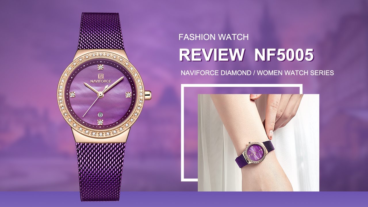 NAVIFORCE hot sales beautiful women's watch Milanese strap diamond watch simply quartz watch NF5005