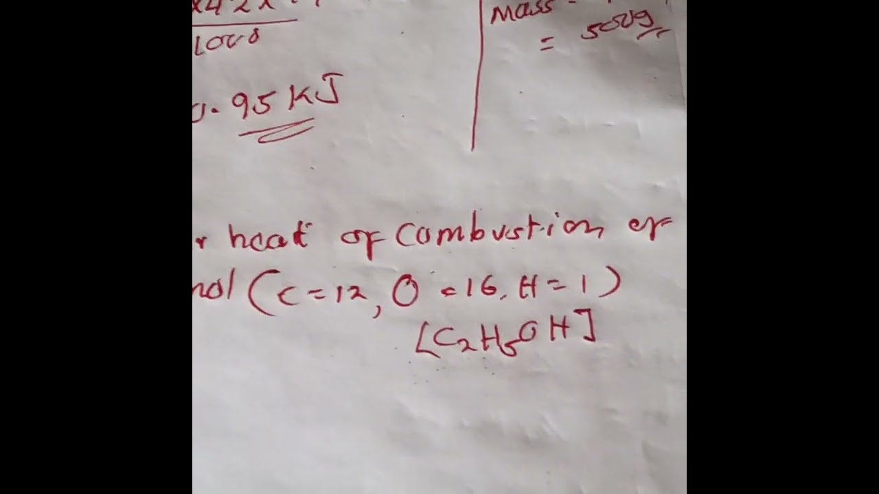 Form Four Enthalpy Change Calculation