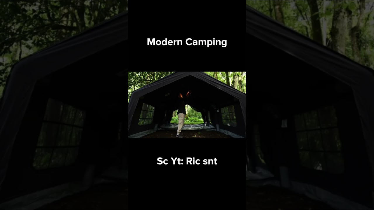 Modern camping with pump tent, full video on Ric snt YouTube channel 