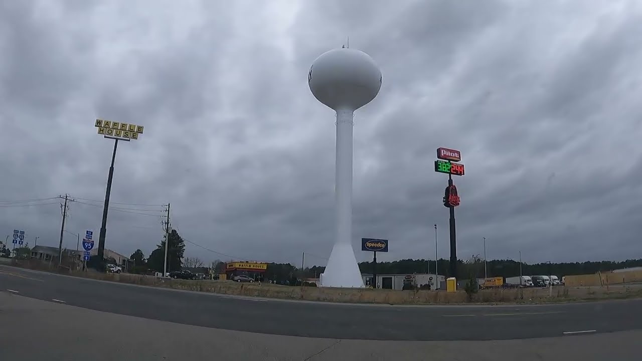 Junction Truckstop Road & I-95 to Route 222 Kenly North Carolina 🇺🇸 Road Trip