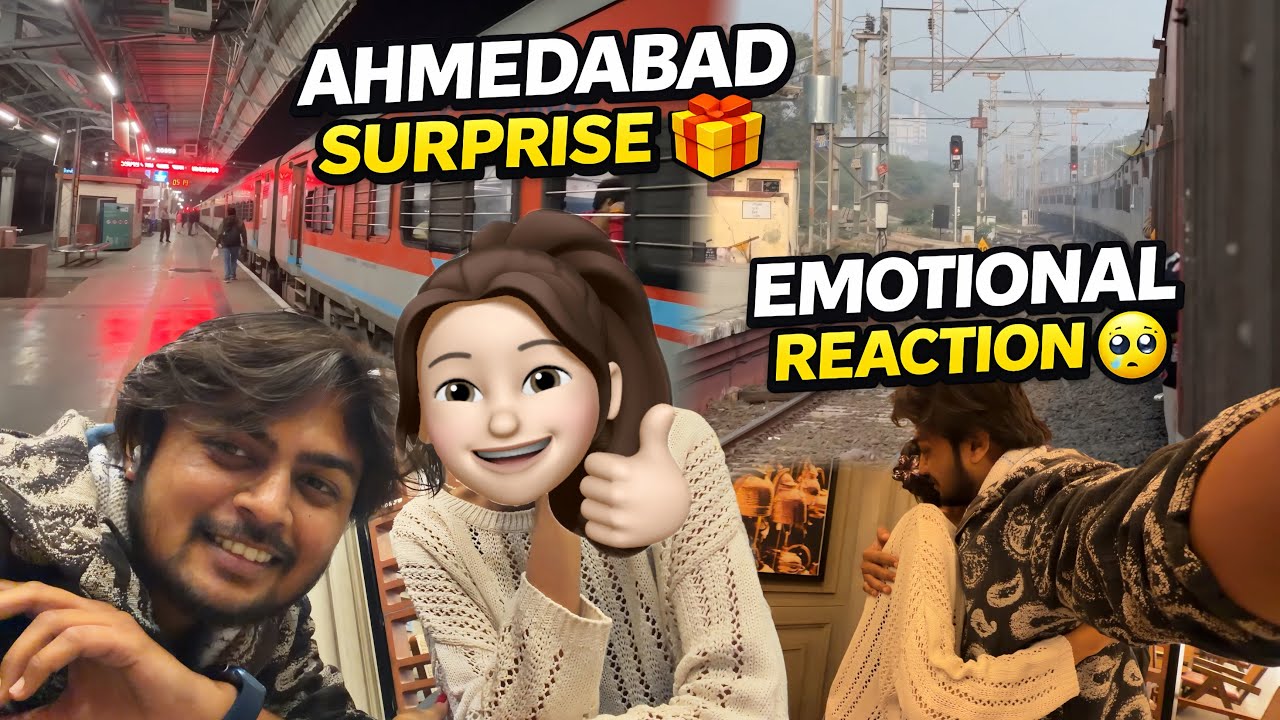 Friend Ko Milne Pahoch Gaye Ahmedabad 😍 || Surprise Gift Reaction 🎁 || Mins Vlogs 