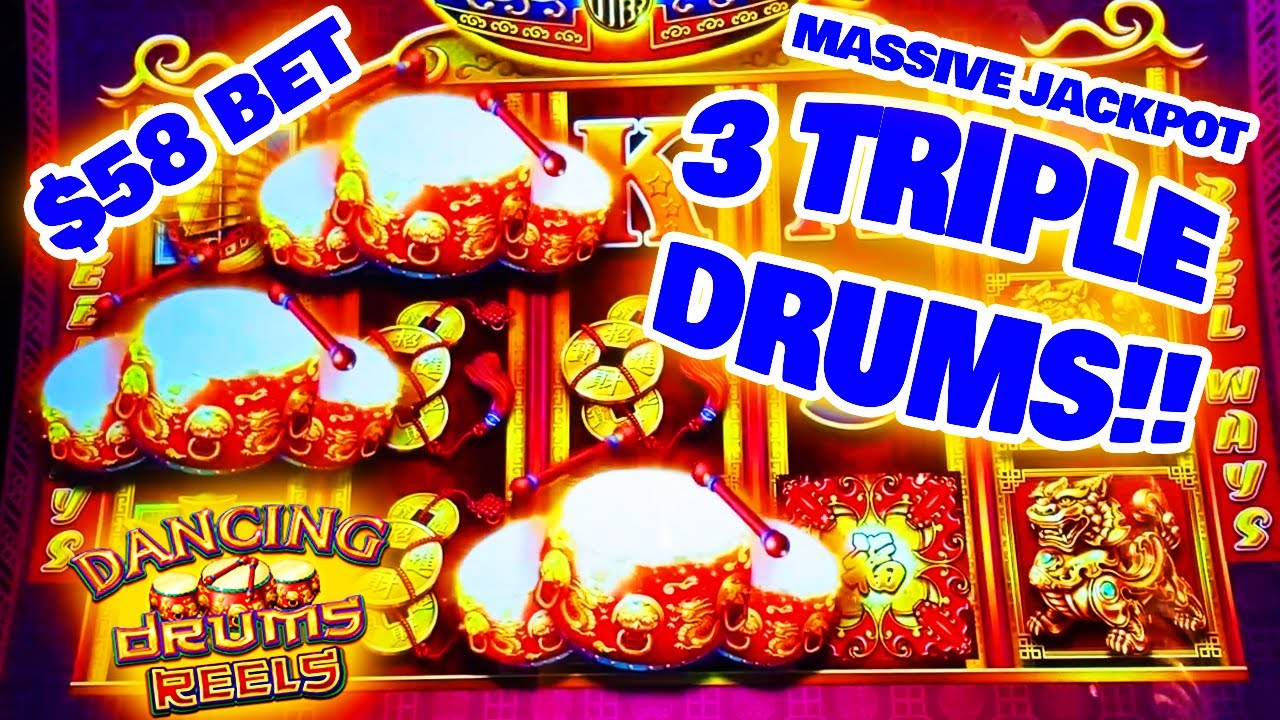 😱We Hit 3 TRIPLE Drums on Dancing Drum Slot... MASSIVE Jackpot...😲