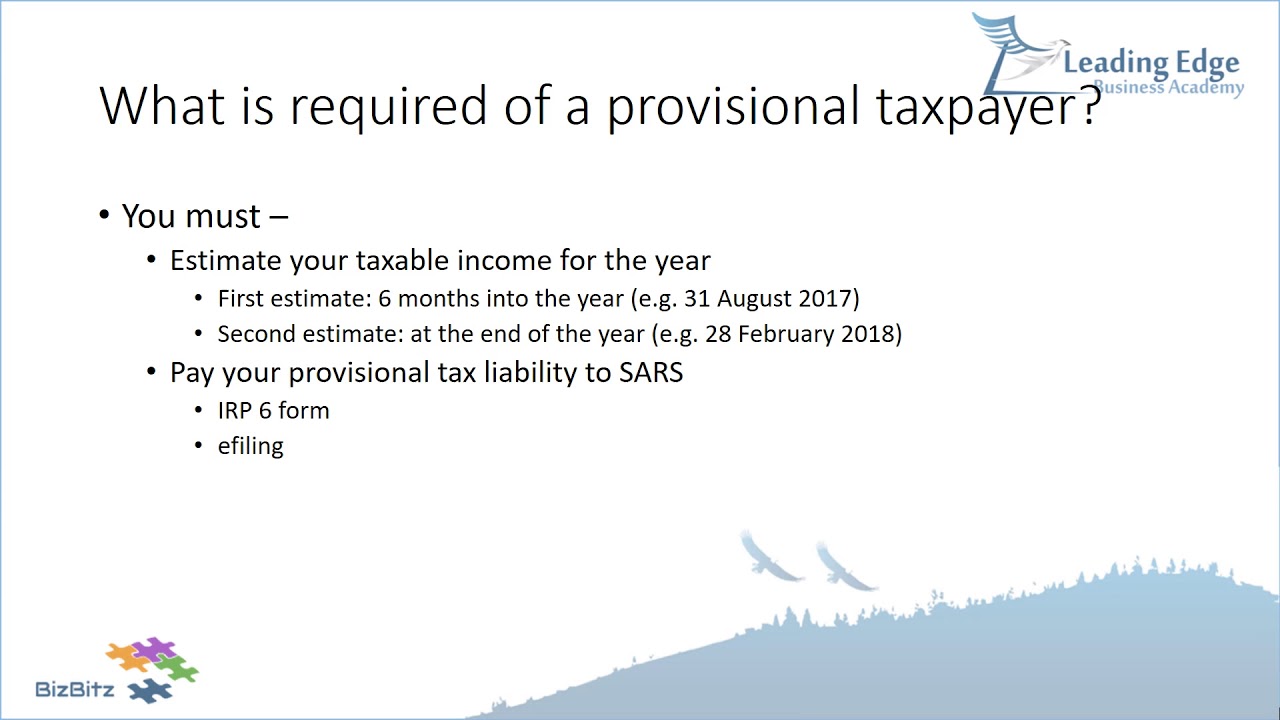 South African Provisional Tax Guide - First Payment