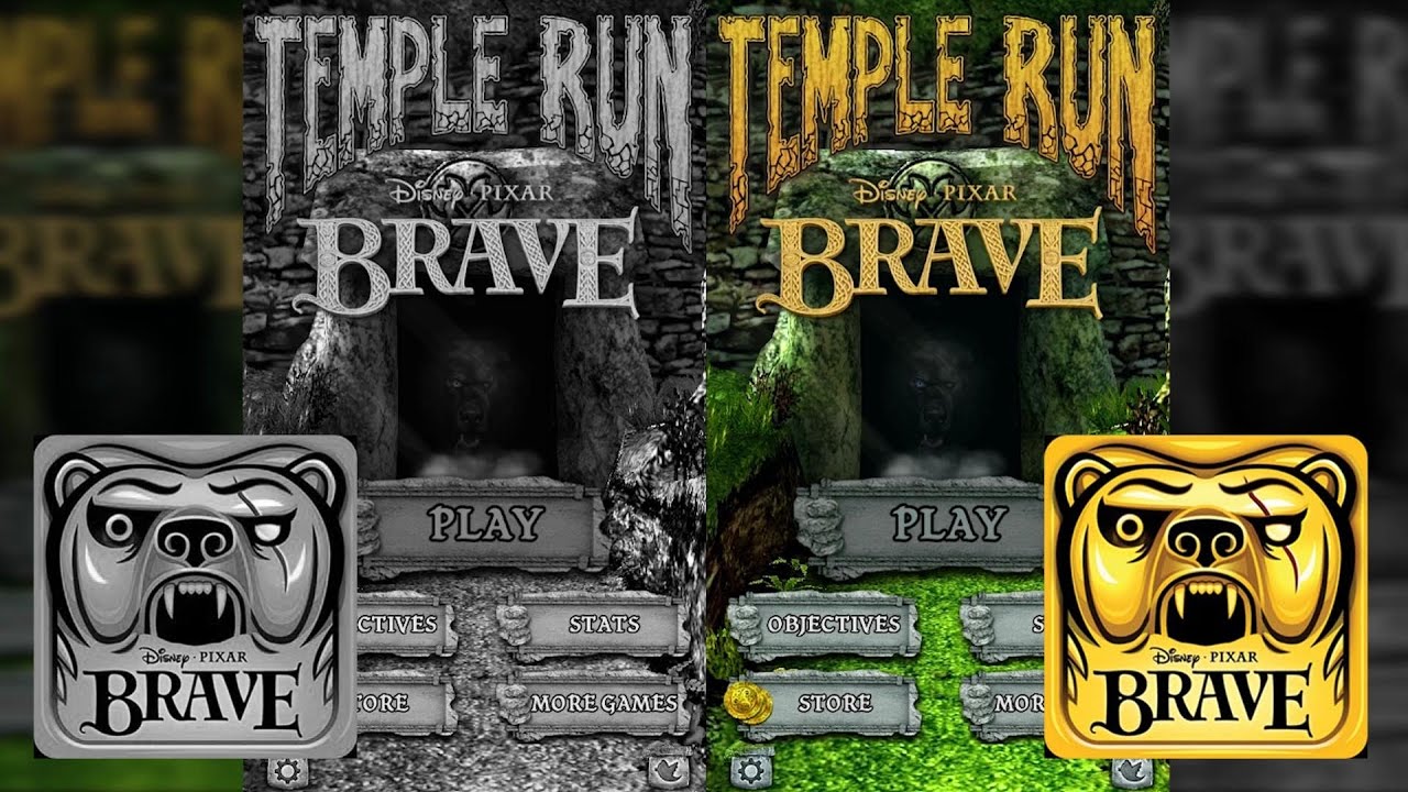Black and White Temple Run Brave Vs Color Temple Run Brave - Temple Run Games (Android/iOS) Gameplay