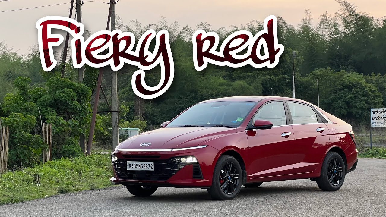 Hyundai Verna 2023 Fiery Red Single Tone Walkaround! 