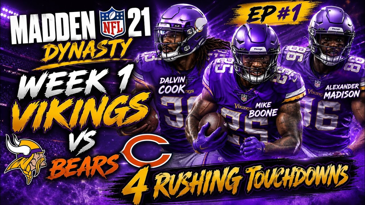 Madden 21 Dynasty Episode 1 Week 1 MNF Vikings Vs Bears 