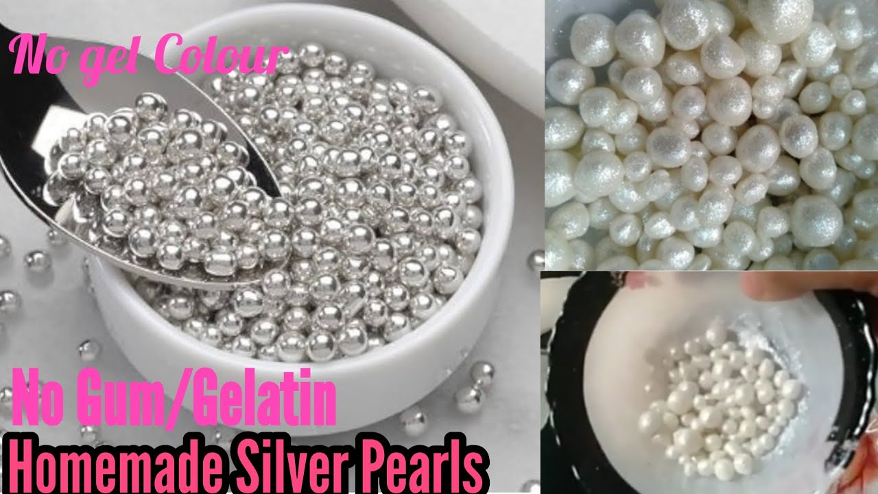 DIY Silver pearls How to make cheapest edible pearls | Cake decorating sprinkles | Silver pearls