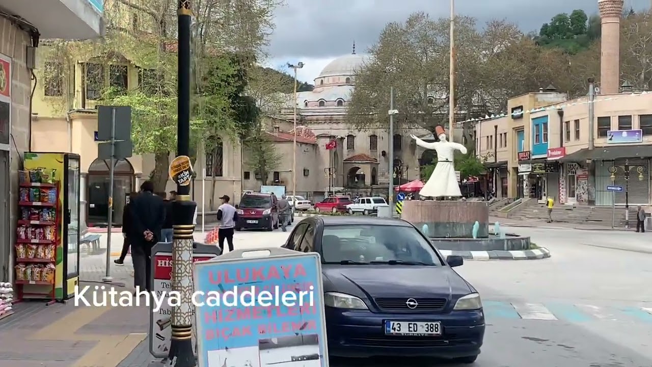 Kütahya Caddeleri Vazo Sevgiyolu dan Kıbrıs Caddesine kadar geziyoruz Alipaşa camii Karagözpaşa cami