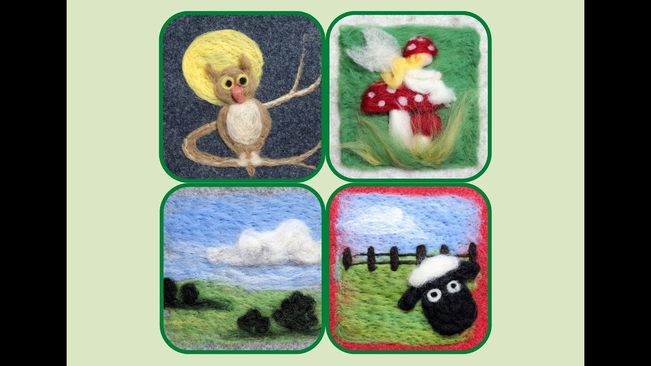 Painting With Wool Tutorial - PLSTĚNÍ NÁVOD Obrázek z vlny