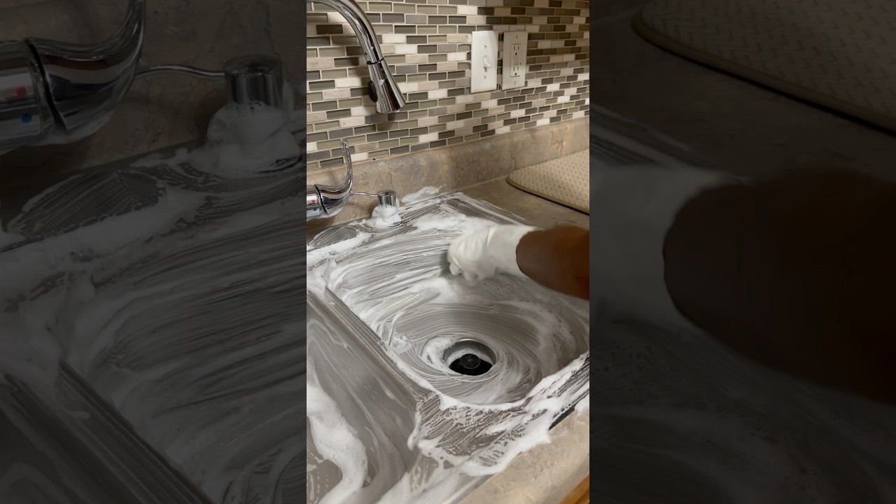 Sudsy Sink Clean #cleantok #sudsy #asmrcleaning #cleaningsounds #cleaningmotivation #asmr