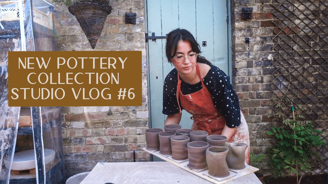 Pottery Studio Vlog 6 &mdash; Новая коллекция керамики, шатающиеся юноми и текстурированные вазы