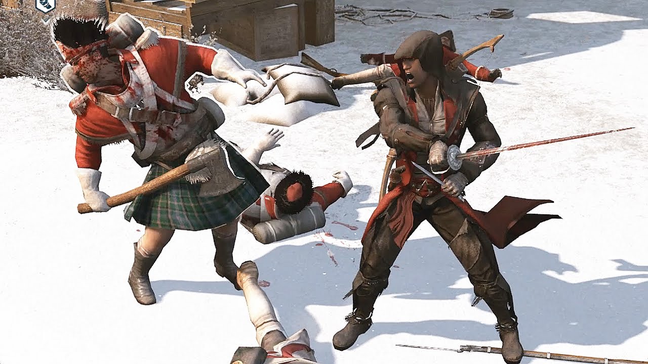 Assassin's Creed 3 Dark Assassin Connor Combat & The Boston Brawlers