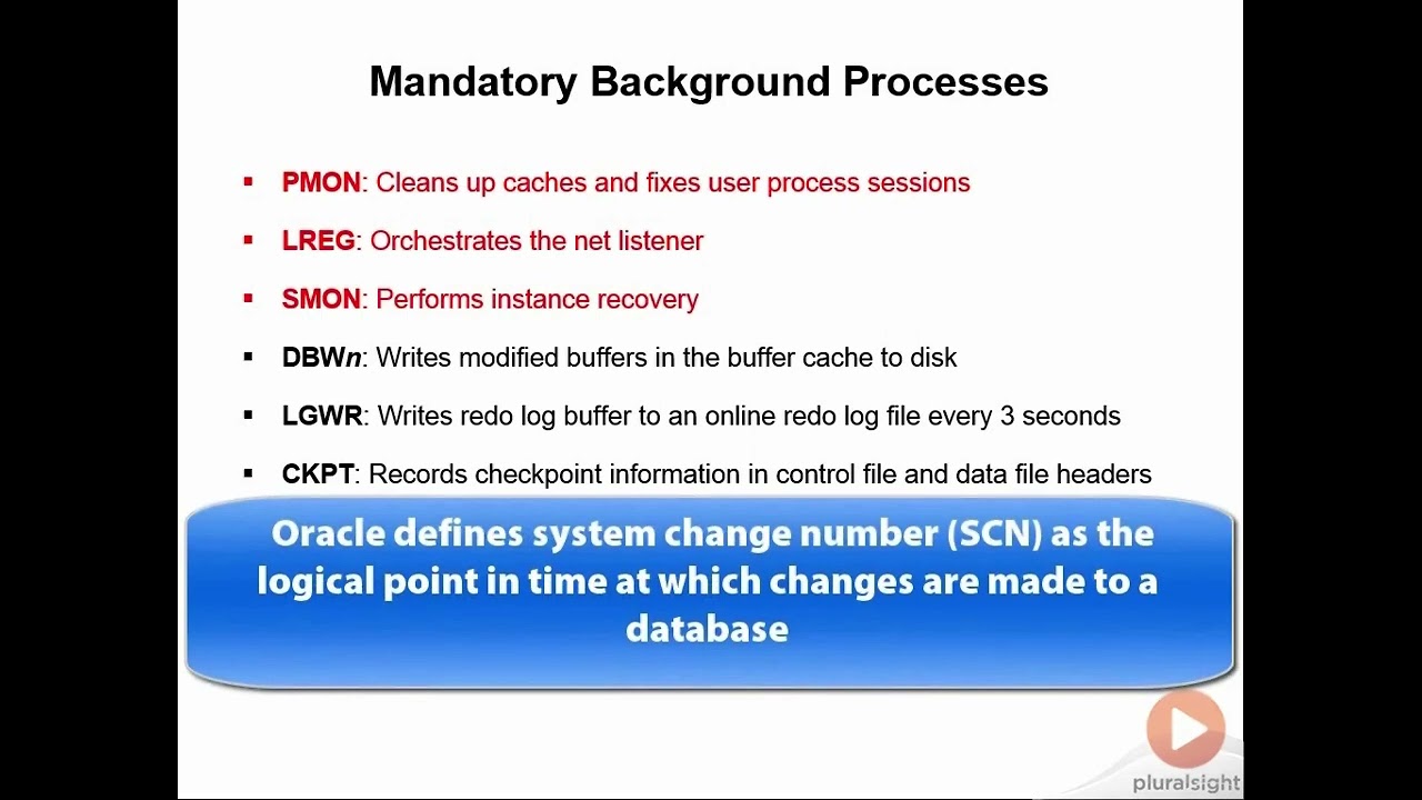 02 03 Mandatory Background Processes Oracle Database 12c Fundamentals