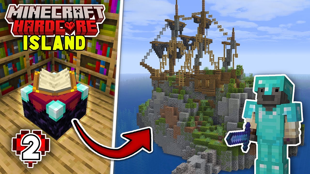 I Built The Perfect ENCHANTING ISLAND In Hardcore Minecraft