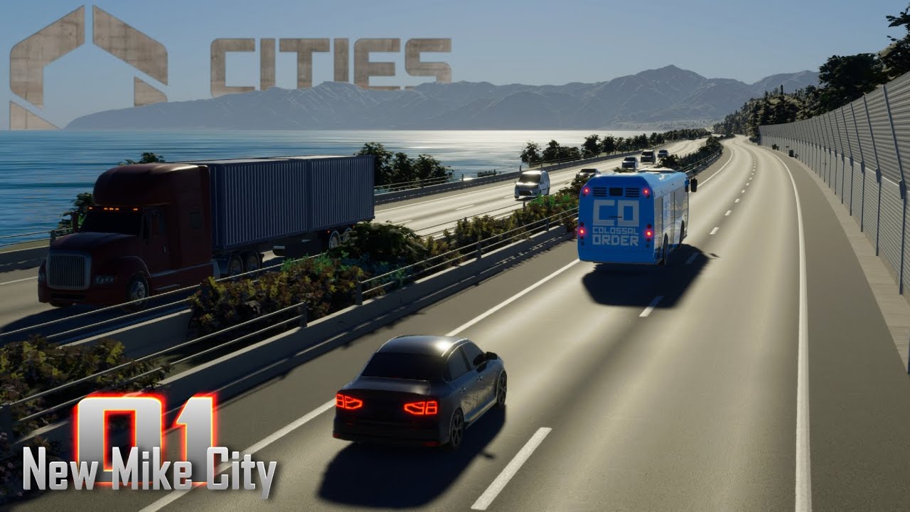 😎 Perfect START on a New Map with a Realistic Highway in Cities Skylines 2 =New Mike City 01=
