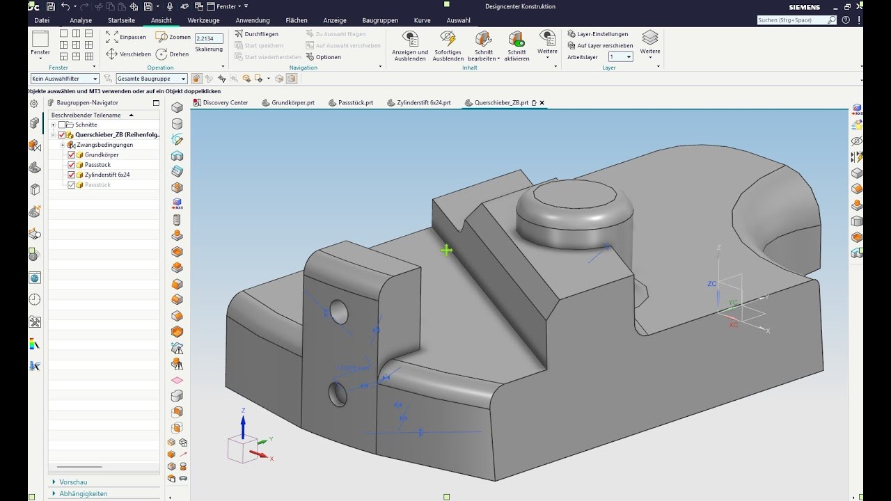 NX 2512 - Querschieber - Zusammenbau