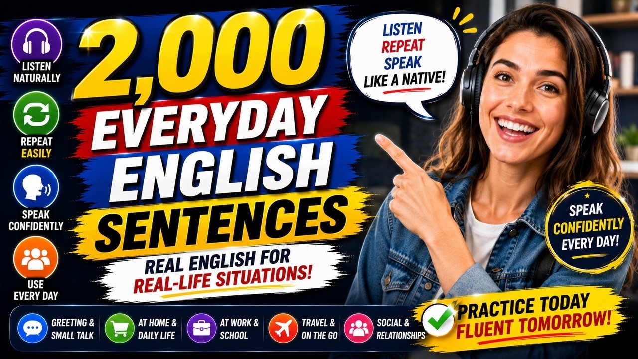 2,000 Everyday English Sentences | Listen, Repeat & Speak Like a Native
