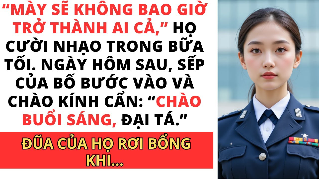 Tại bữa cơm gia đình, họ bảo tôi chẳng là gì — Rồi sếp của ba gọi tôi là “cô”.