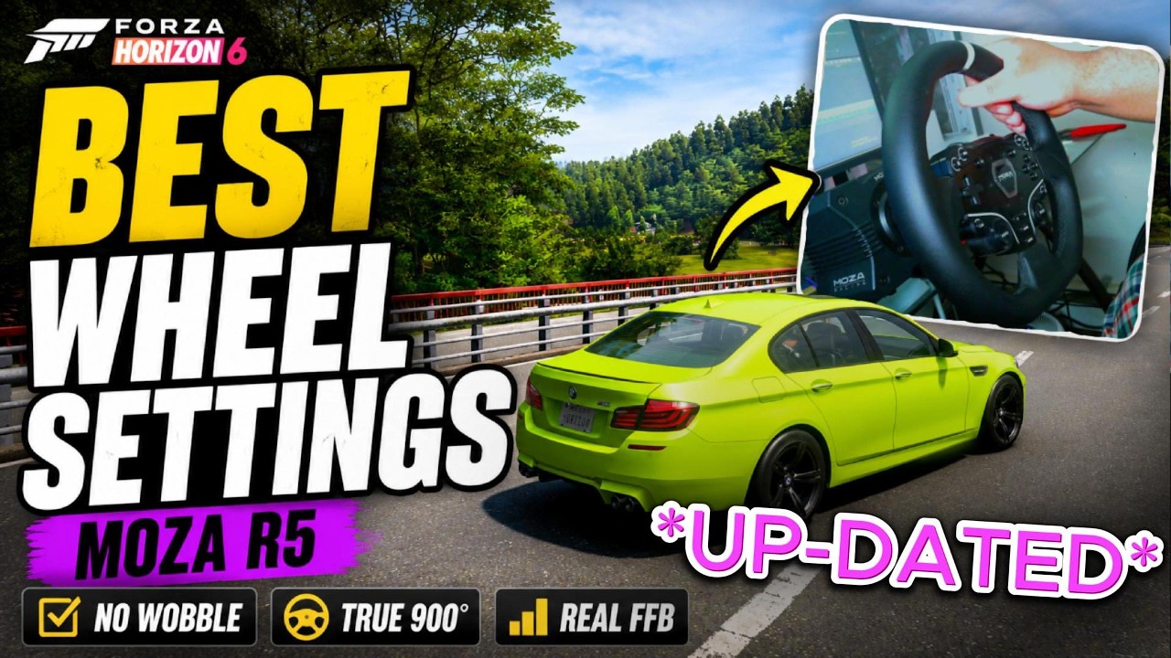 ЛУЧШИЕ настройки руля для Forza Horizon 6 (MOZA R5) + сетап