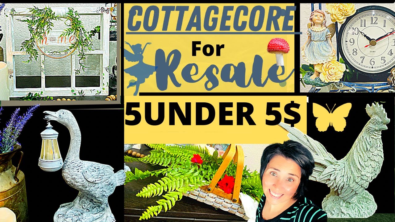 Cottagecore DIYS / * 5 DIYS UNDER 5$ What is cottagecore? How to decorate with it / Upcycle to sell