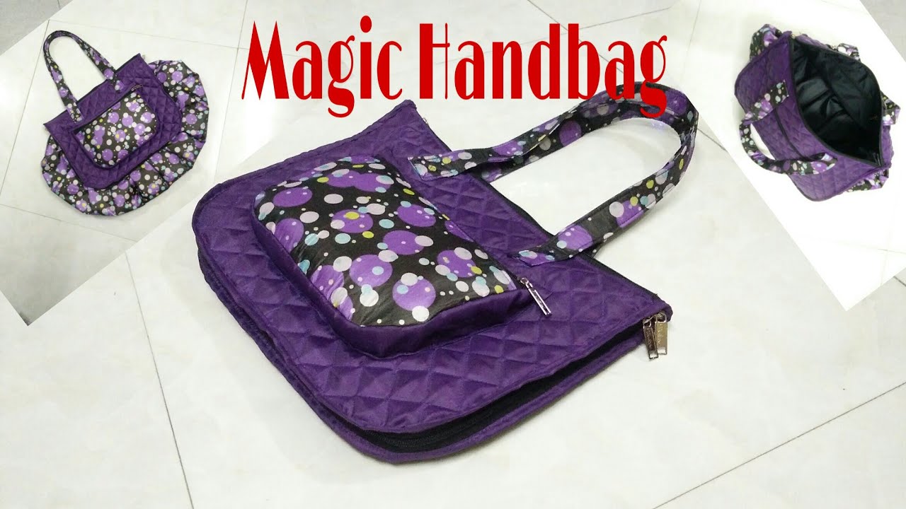 DIY: Designer Magic Handbag, Expendable Handbag No. 59, With Lots Of Pockets By Anamika Mishra ..