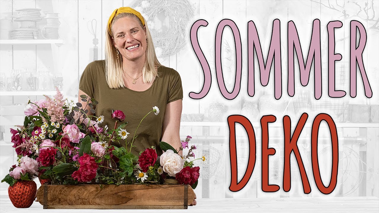 TISCHDEKORATION FÜR DEN GARTEN AUS DEM GARTEN - DIY