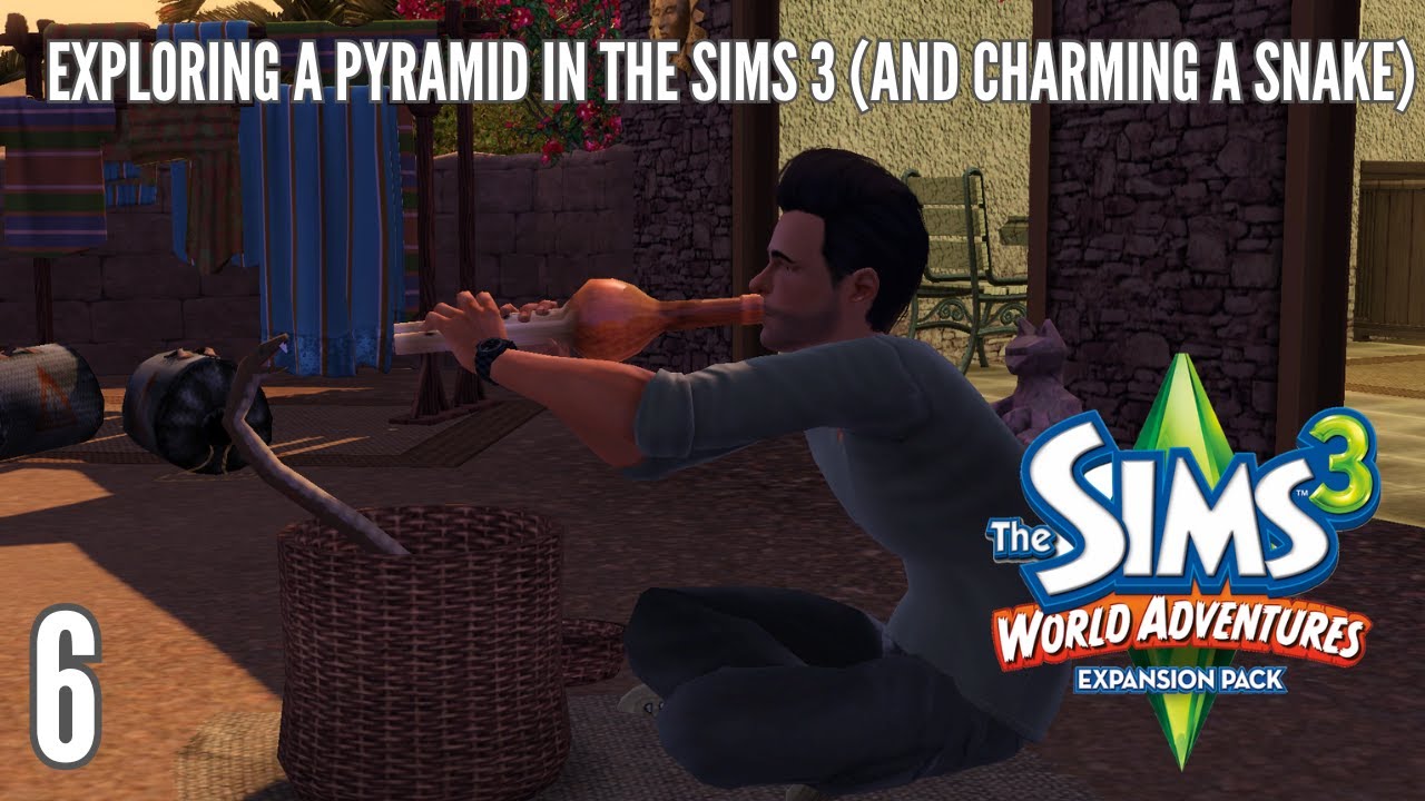 The Sims 3 World Adventures | Exploring a Pyramid in The Sims 3 (and Charming a Snake) #6