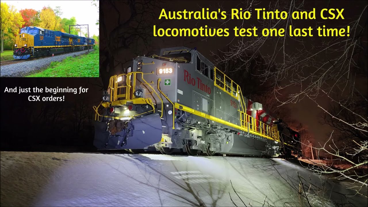 One last Rio Tinto and CSX locomotive test at Wabtec and this is just the beginning for CSX order!