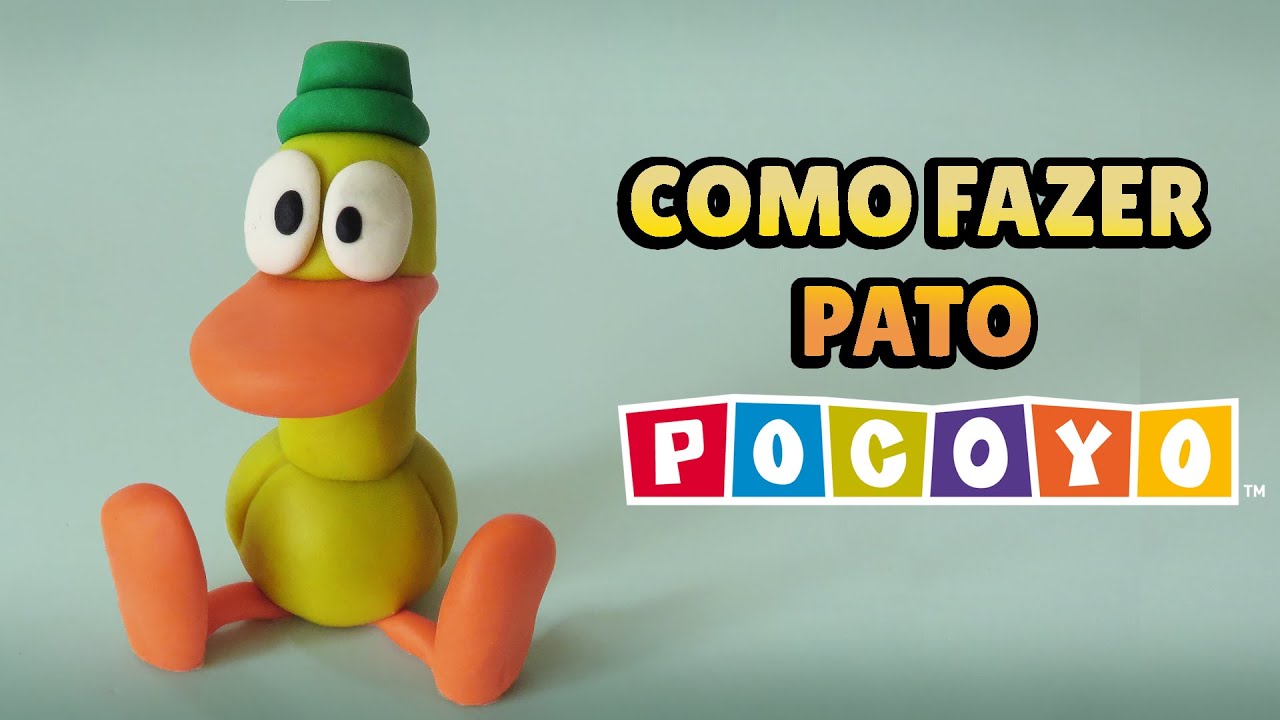 Faça o PATO da Turma do POCOYO - Tutorial Fácil Biscuit, clay, plastilina  ou Pasta Americana DIY