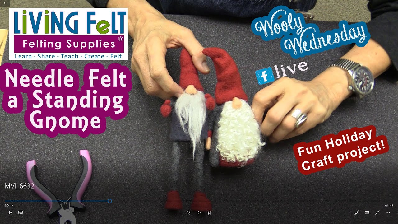 How to Needle Felt a Standing Gnome (Scandinavian Style) Free Tutorial