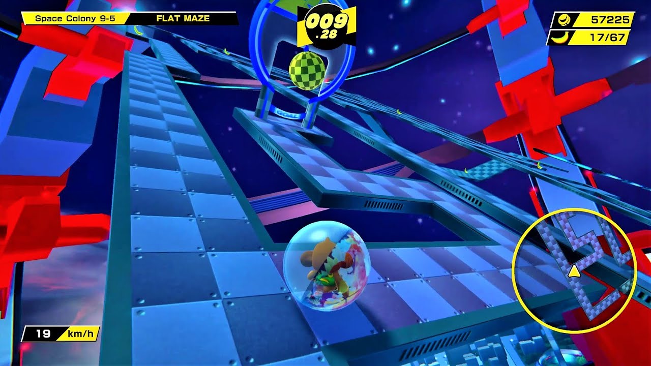 World 9-5 FLAT MAZE | Space Colony | Super Monkey Ball Banana Mania | Nintendo Switch