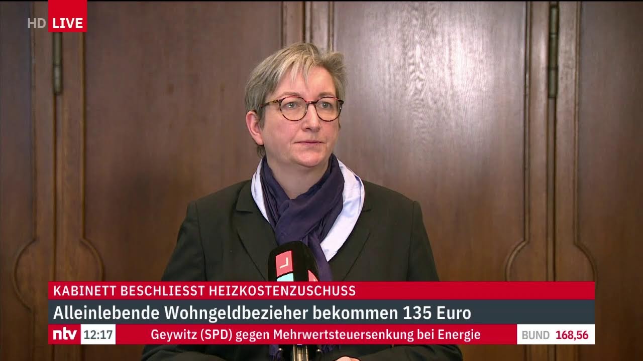 LIVE: Bauministerin Geywitz informiert &uuml;ber den Heizkostenzuschuss