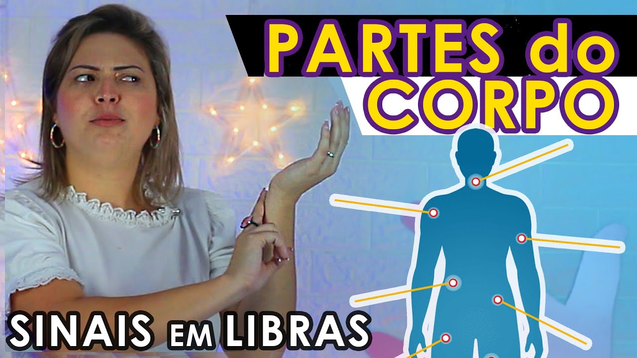 PARTES DO CORPO EM LIBRAS (cabeça, braços, pernas, barriga, pés...)
