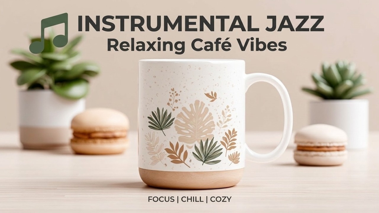 Smooth Instrumental Jazz | Relaxing Coffee Shop Ambience & Deep Focus Music for Studying