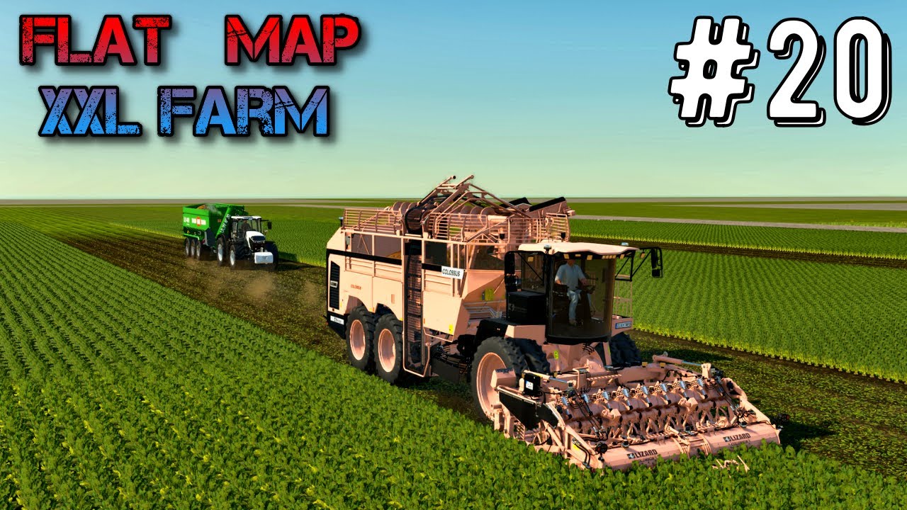 Farming Simulator 25: Плоская карта (XXL) Таймлапс, эпизод #20: Мегаферма, геймплей FS25.