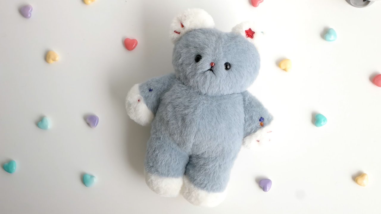 만들기 쉽고 귀여운 곰돌이 🐻 털원단 바느질 꿀팁 얼굴 자수 자세한 영상 🍦 Full of tips for making the world's cutest teddy bear