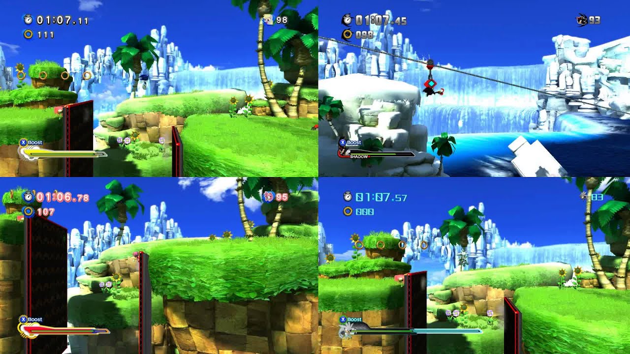 Sonic Generations: 4 Players - Green Hill Zone (Remixed)