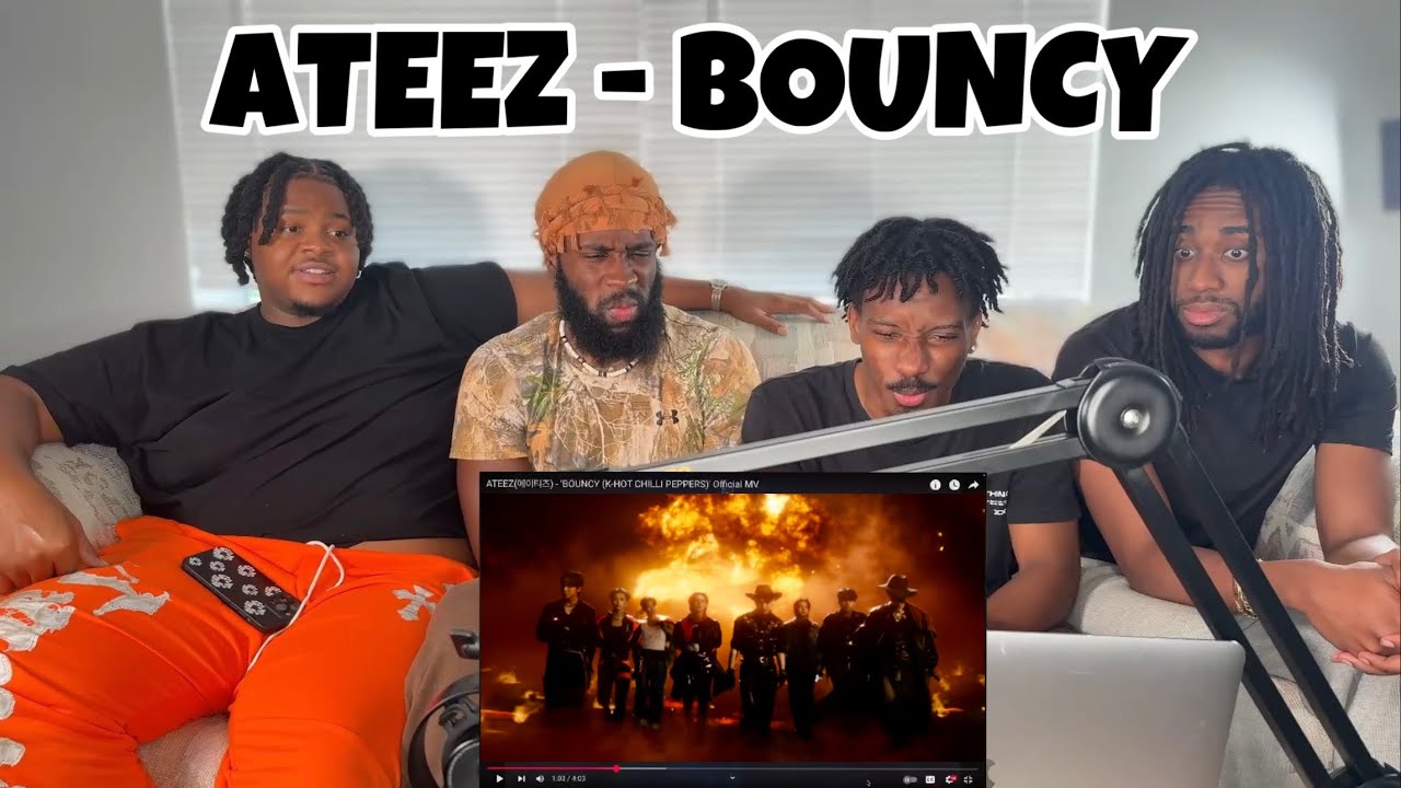 FIRST TIME LISTENING TO ATEEZ(에이티즈) - 'BOUNCY (K-HOT CHILLI PEPPERS)' Official MV (GROUP REACTION) 🔥