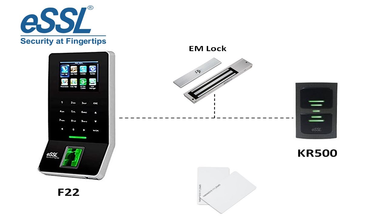 eSSL F22 with KR500 Unboxing and connection diagram | essl