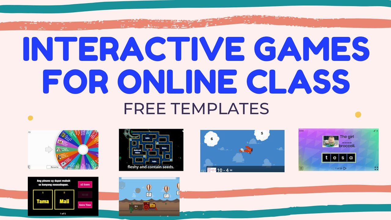 Interactive Games for Online Class ( free templates )