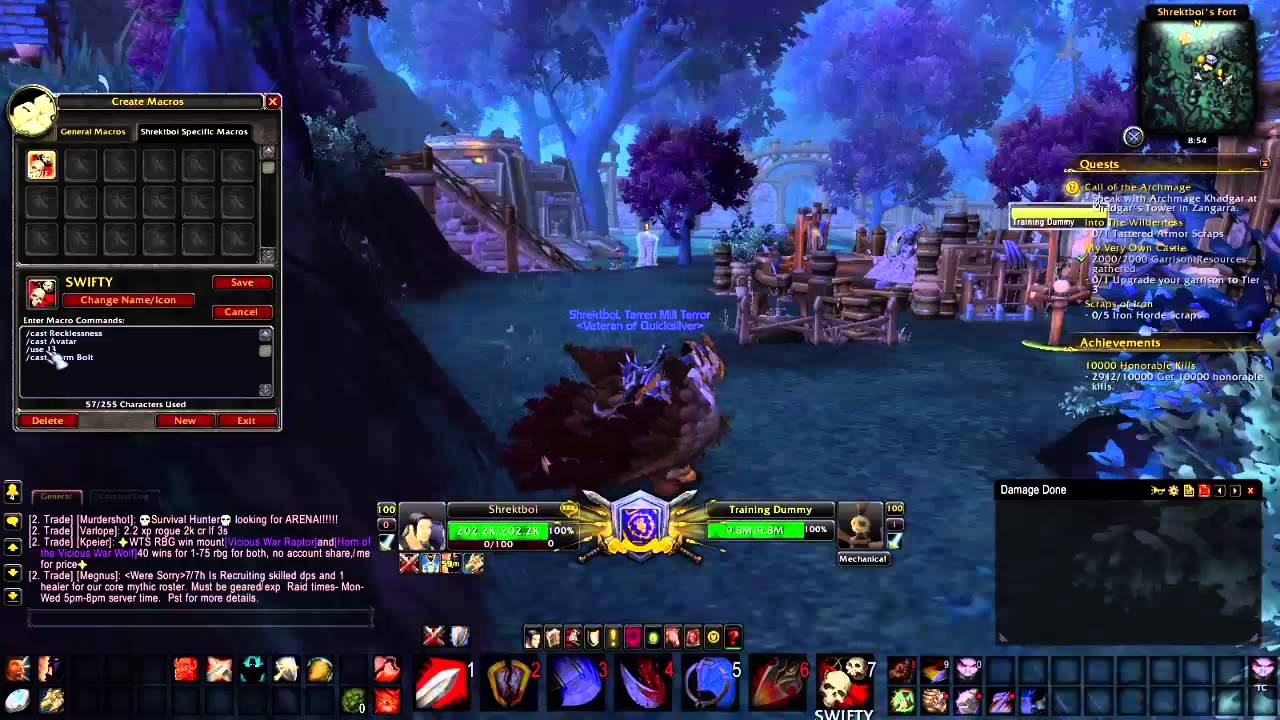 WoD: Arms Warrior PvP DPS Guide ONE-SHOT MACRO INCLUDED
